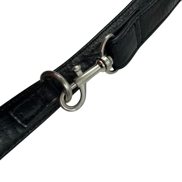 Solace Artsy Art To Wear Black Pebbled Buttery Soft Leather Boho Purse - Picture 13 of 14